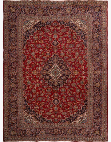 9' 8 x 13' 2 Kashan Rug