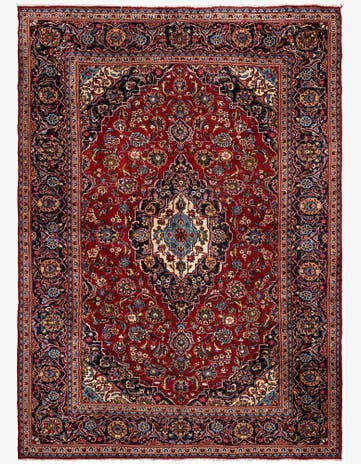 8' x 11' 4 Kashan Wool Rug