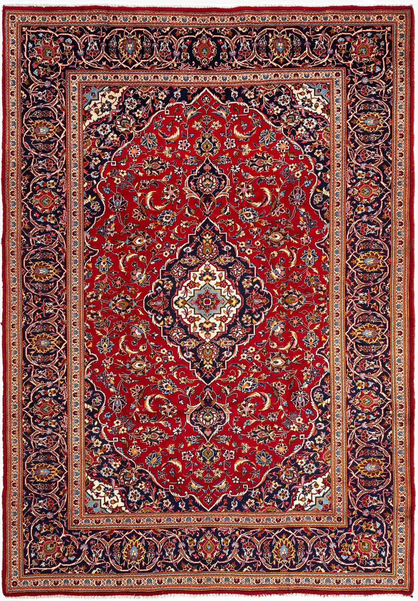 8' x 11' 9 Kashan Wool Rug