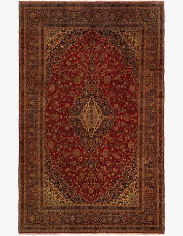 9' 9 x 15' 7 Kashan Wool Rug