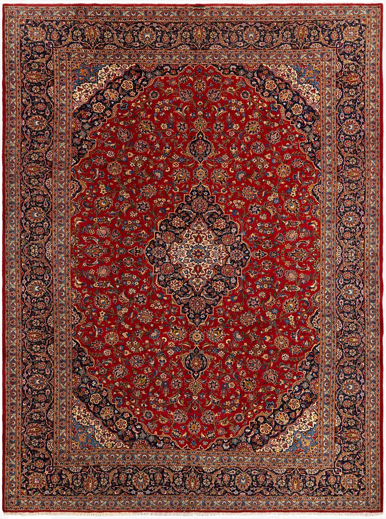 10' 6 x 13' 9 Kashan Wool Rug