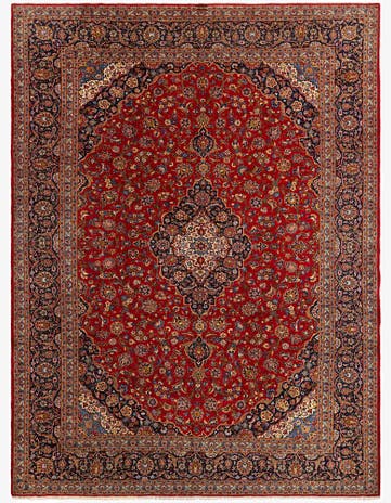 10' 6 x 13' 9 Kashan Wool Rug