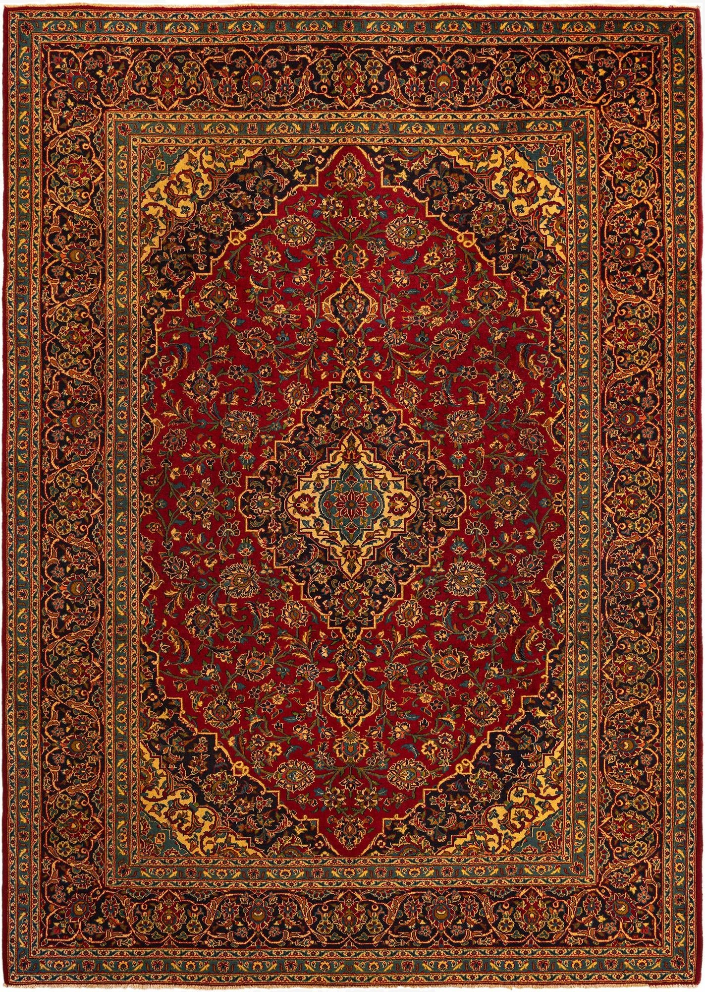 8' x 11' 3 Kashan Wool Rug