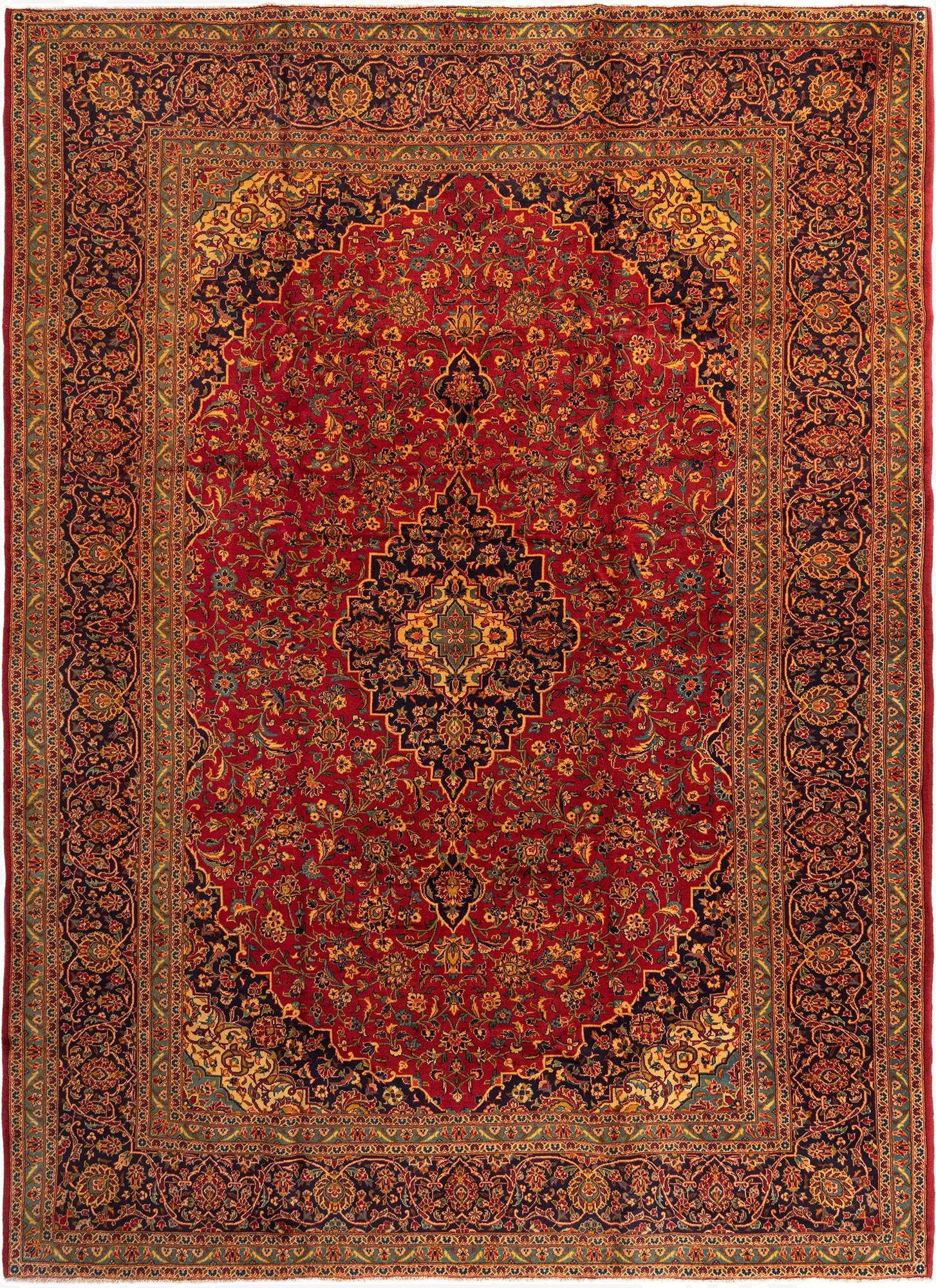 9' 9 x 13' 8 Kashan Rug