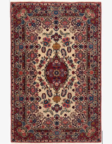 4' 5 x 6' 9 Kashan Rug