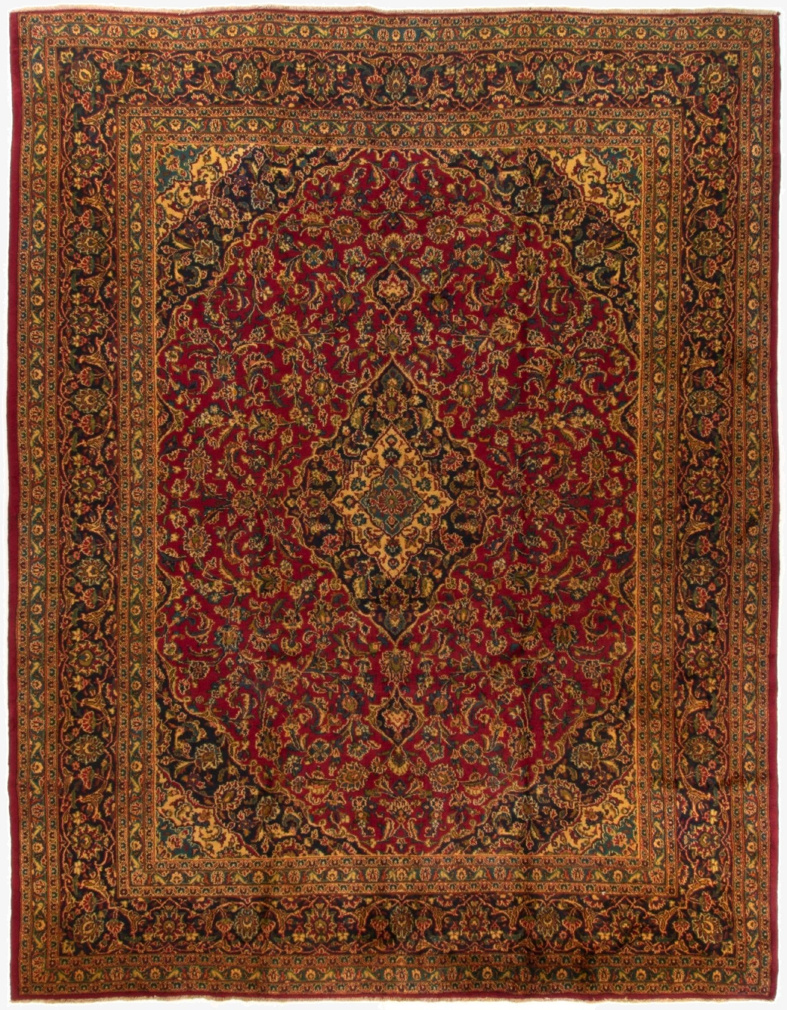 292cm x 380cm  Hand Knotted Kashan Persian Wool Rug