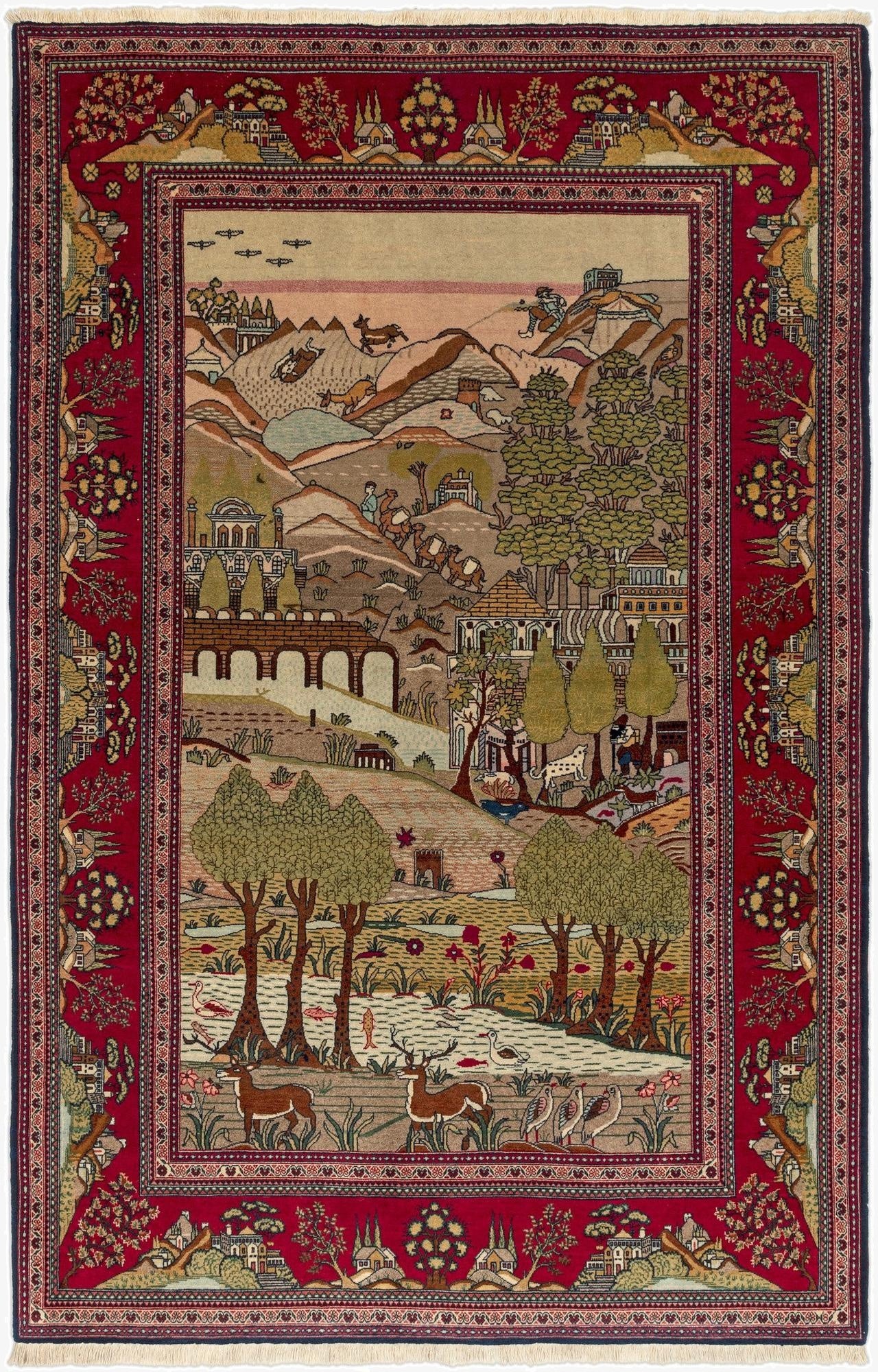 4' 4 x 6' 9 Kashan Rug