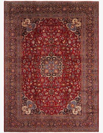 10' 1 x 13' 7 Kashan Wool Rug