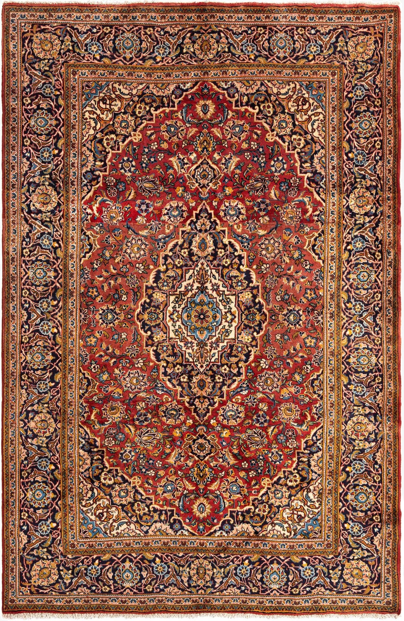 6' 5 x 10' Kashan Wool Rug