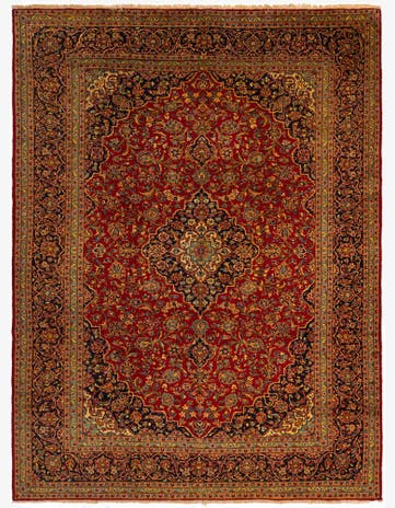 9' 7 x 12' 10 Kashan Wool Rug