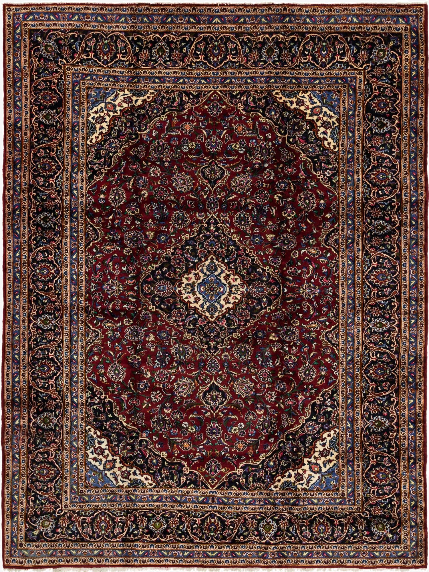 292cm x 385cm  Hand Knotted Kashan Persa Wool Alfombra