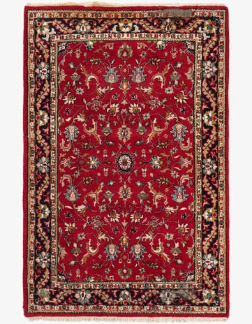 5' 7 x 8' 5 Hand Knotted Kashan Wool Rug