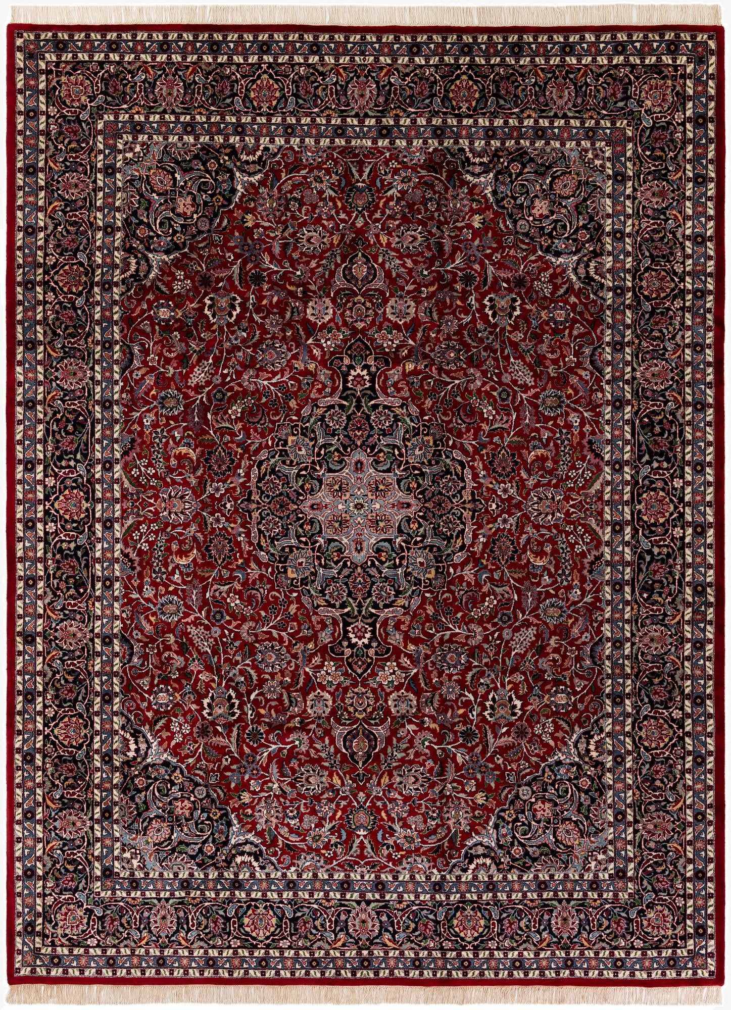 8' 11 x 11' 11  Hand Knotted Kashan Wool Rug