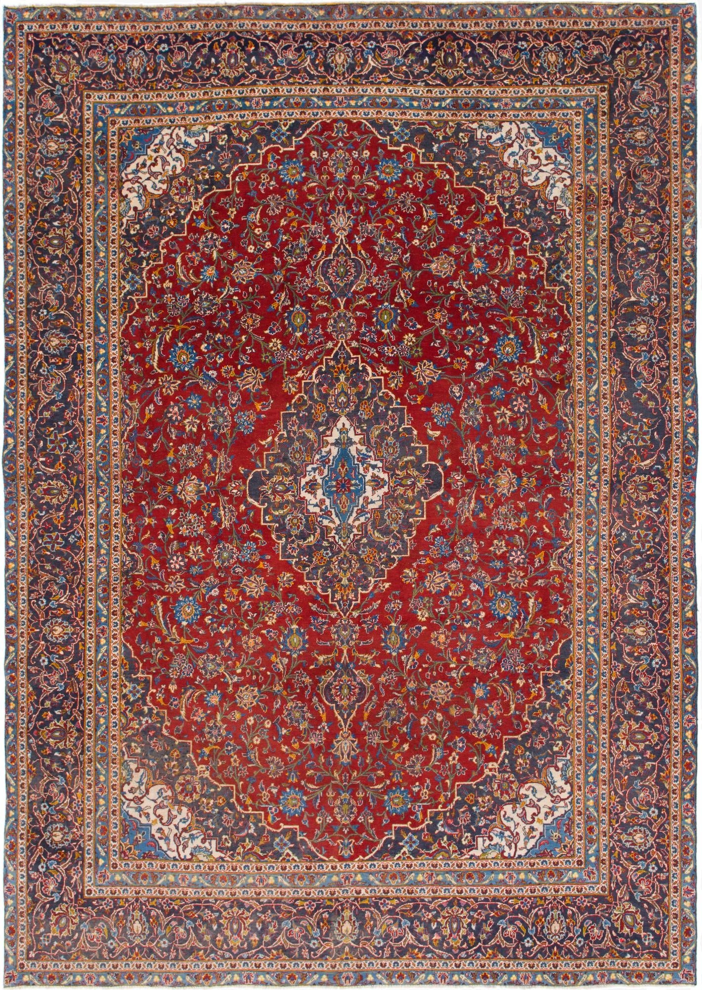290cm x 410cm  Hand Knotted Kashan Persa Wool Alfombra