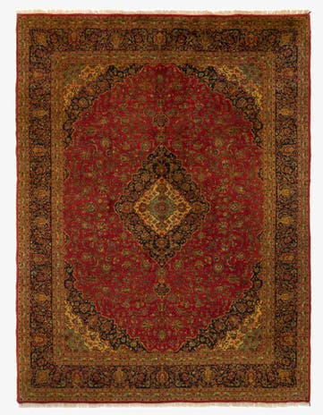 9' 9 x 12' 10 Kashan Wool Rug