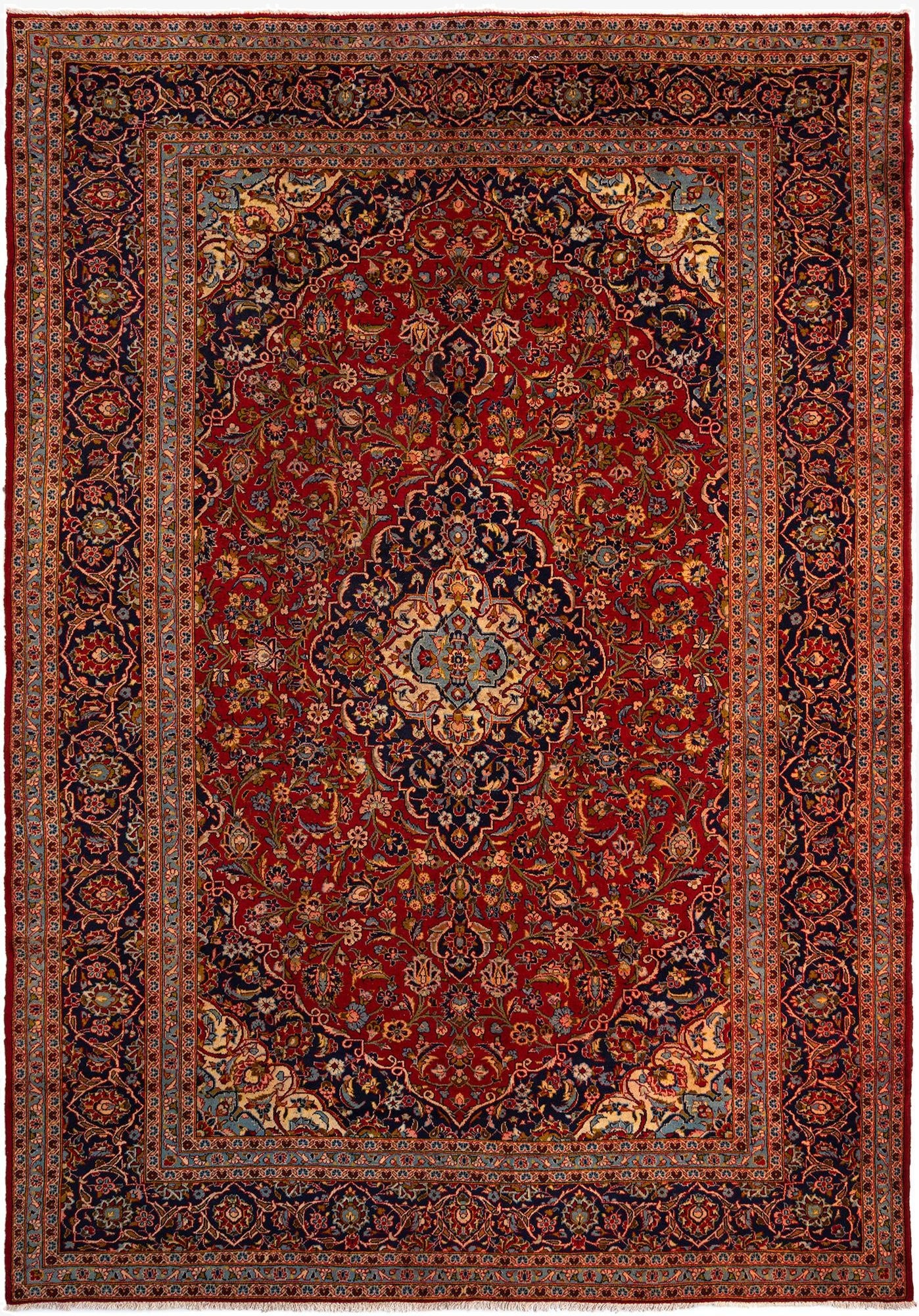 9' 8 x 13' 11 Kashan Wool Rug