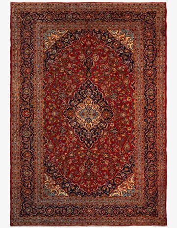 9' 8 x 13' 11 Kashan Wool Rug