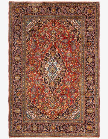 6' 10 x 9' 11 Kashan Wool Rug