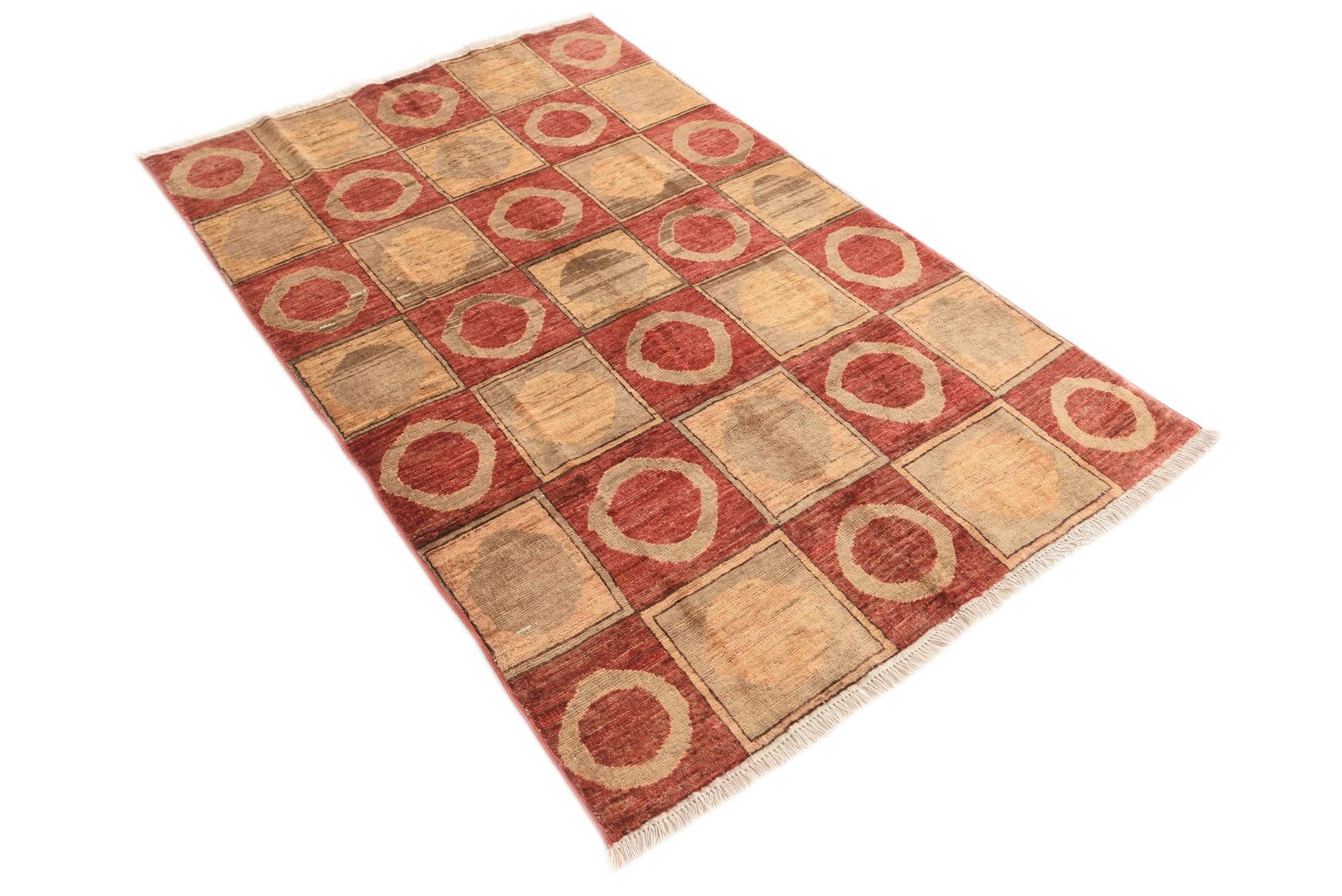 3' 9 x 5' 8 Hand Knotted Kashkuli Gabbeh Wool Rug