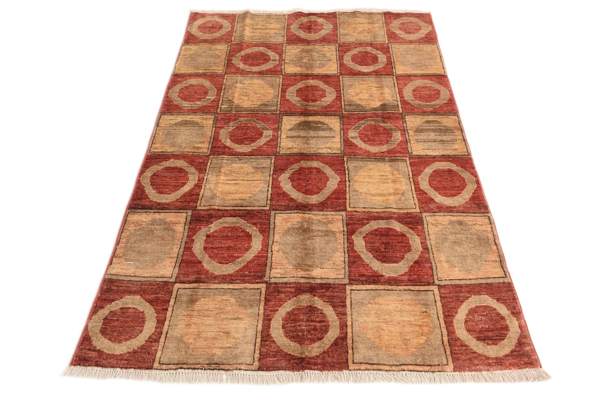 3' 9 x 5' 8 Hand Knotted Kashkuli Gabbeh Wool Rug