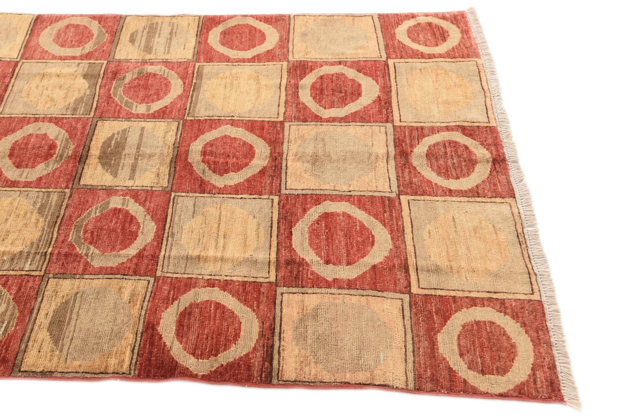 3' 9 x 5' 8 Hand Knotted Kashkuli Gabbeh Wool Rug