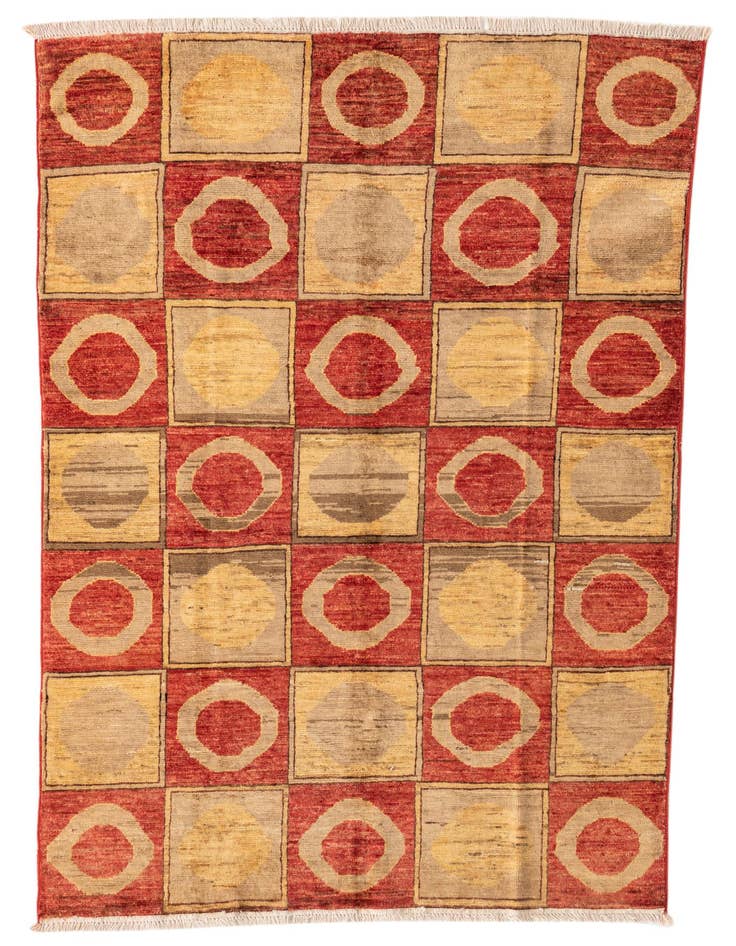 Detail image of 3' 9 x 5' 8 Hand Knotted Kashkuli Gabbeh Wool Rug
