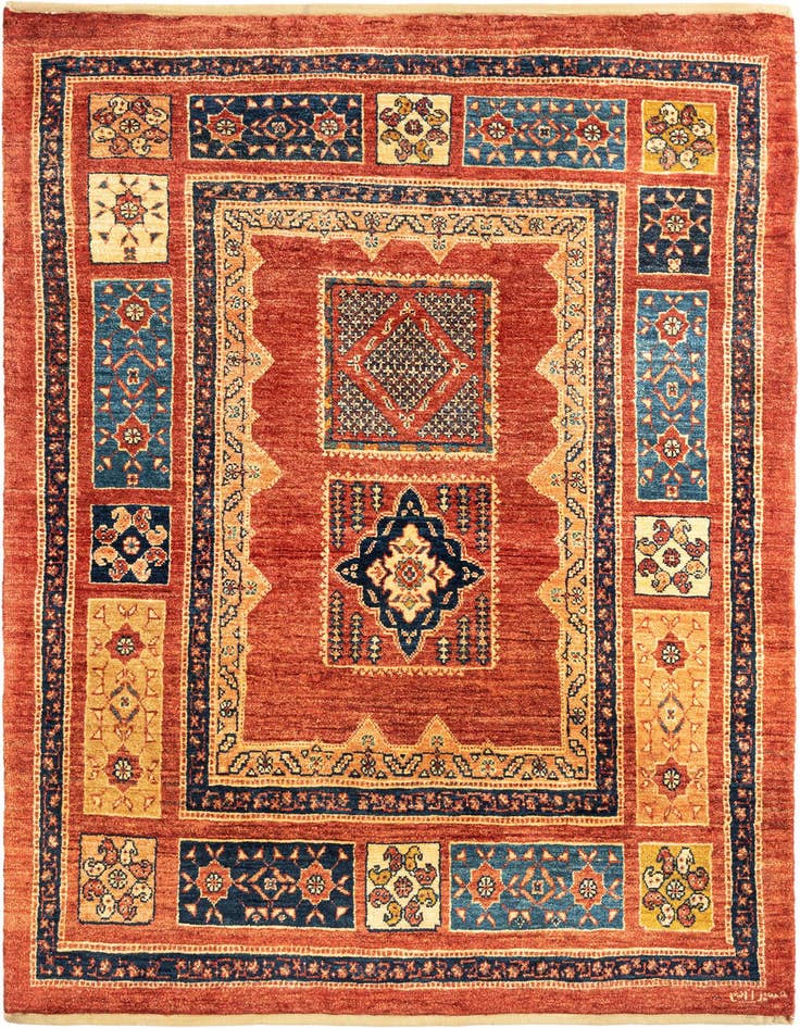 Detail image of 3' 6 x 4' 11 Kashkuli Wool Rug