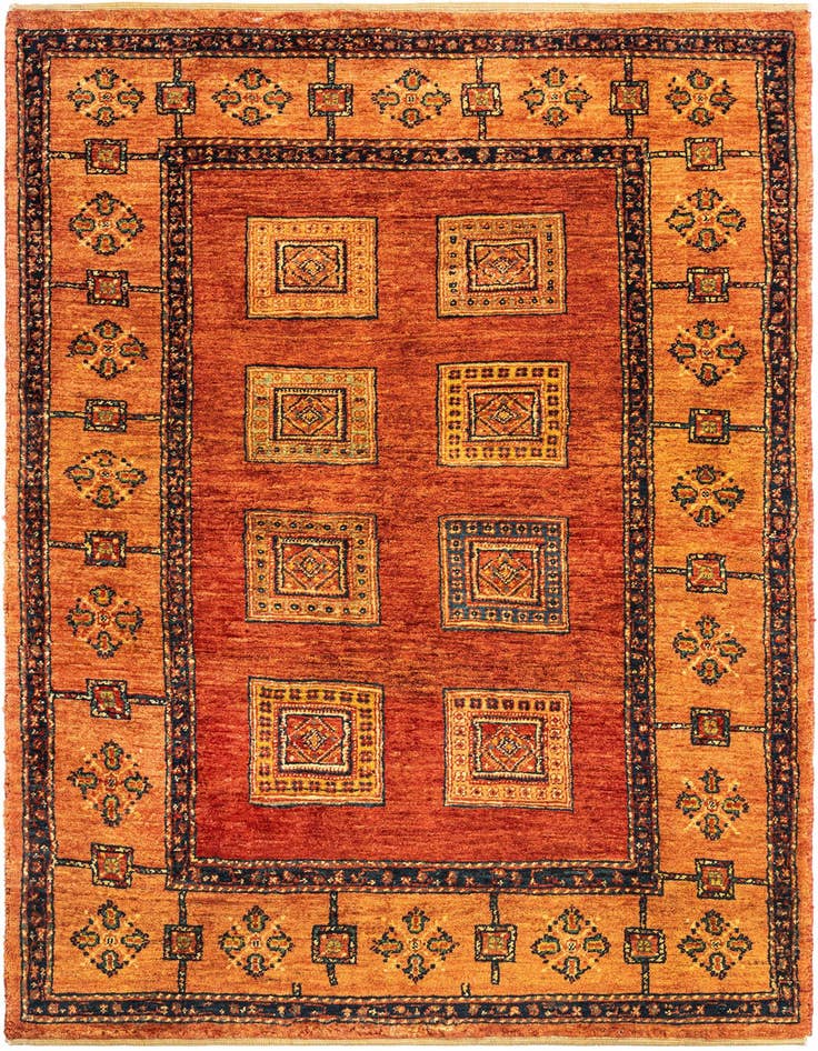 Detail image of 3' 8 x 5' 2 Hand Knotted Kashkuli Persian Wool Rug