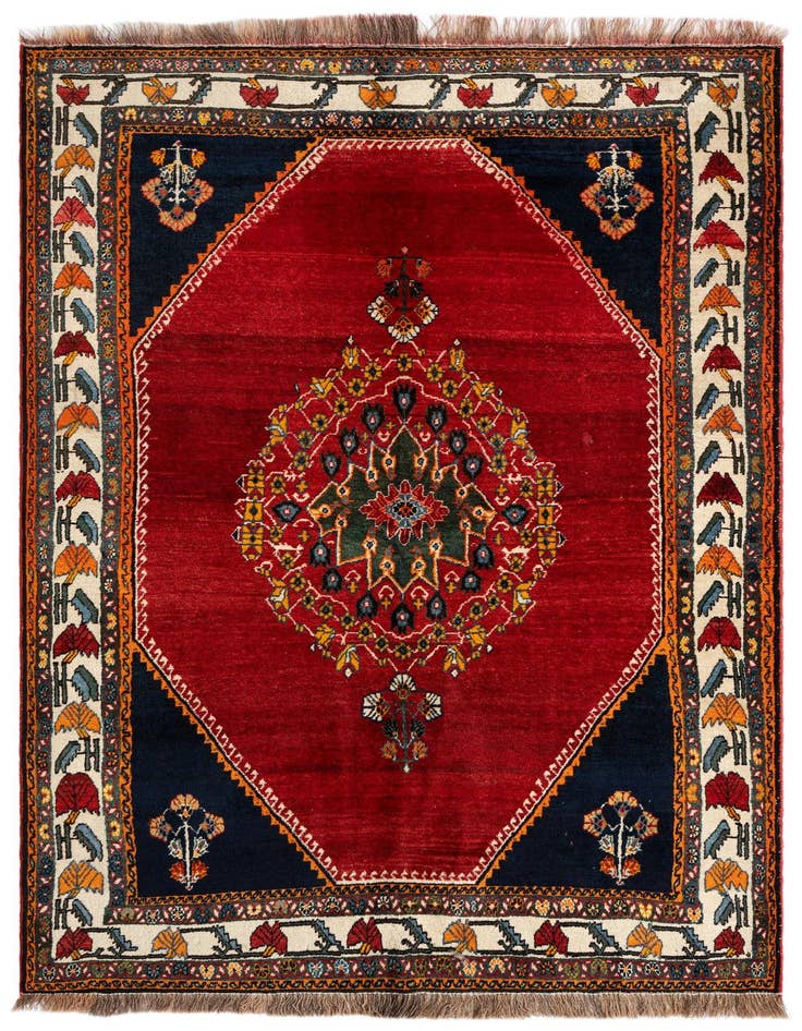 Detail image of 4' 8 x 7' 3 Kashkuli Wool Rug