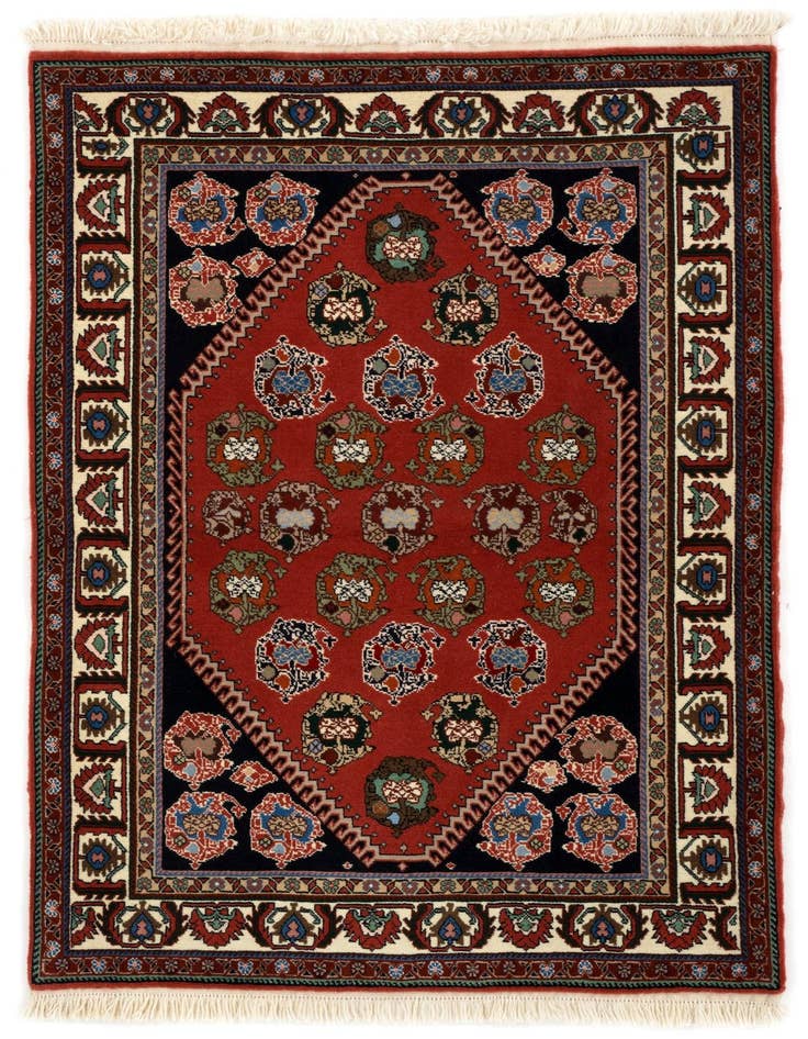 Detail image of 3' 5 x 5' Hand Knotted Kashkuli Persian Wool Rug