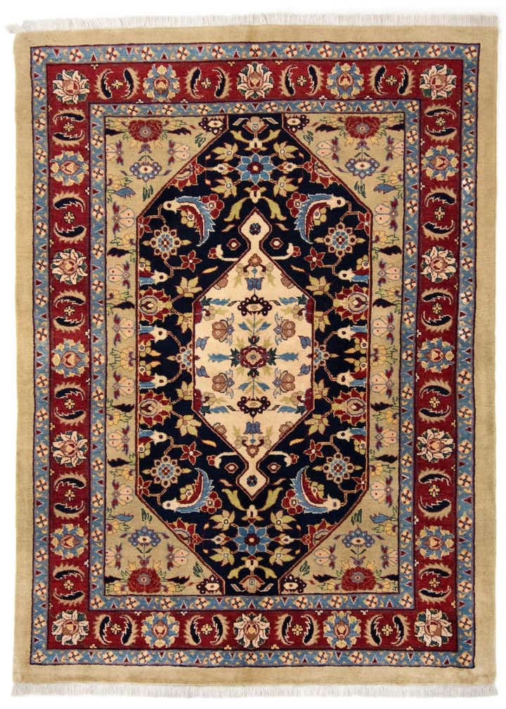 5' 1 x 7' Hand Knotted Kashkuli Persian Rug