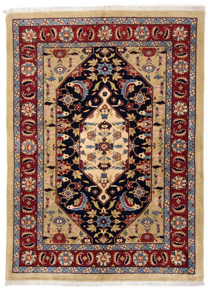 5' 1 x 7' Hand Knotted Kashkuli Persian Rug