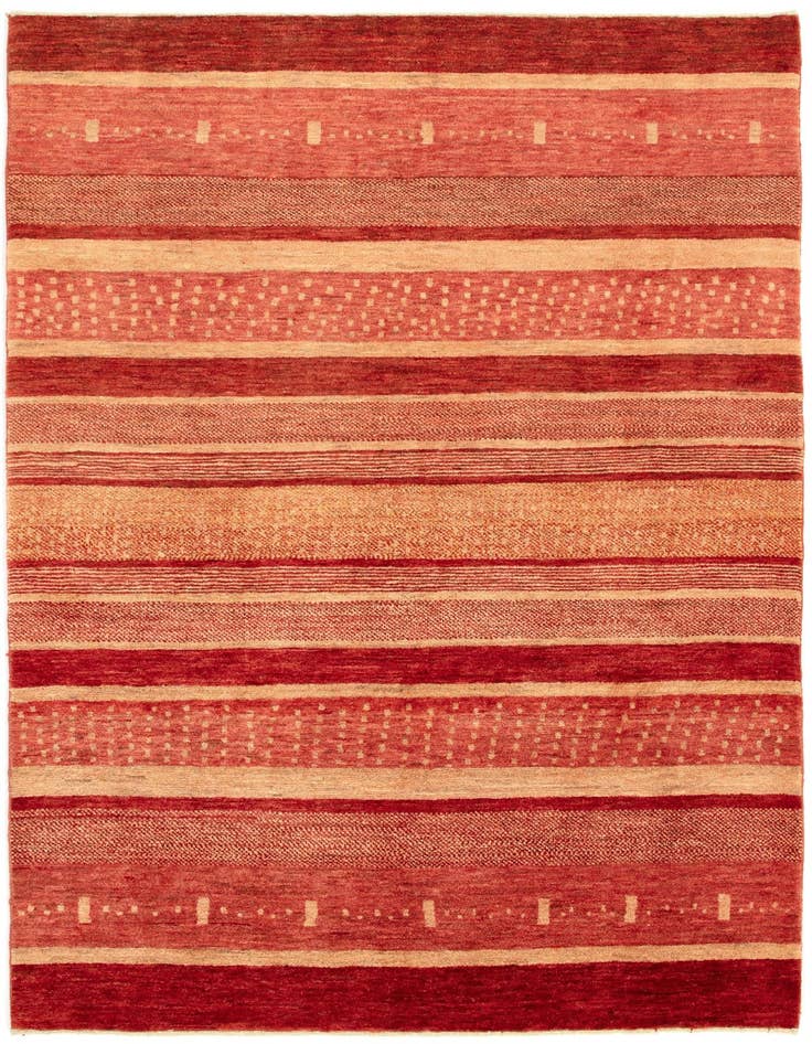 Detail image of 4' 3 x 6' Hand Knotted Kashkuli Persian Rug