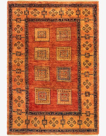 3' 8 x 5' 2 Hand Knotted Kashkuli Persian Wool Rug