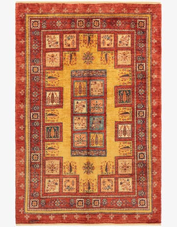 3' 6 x 5' 5 Kashkuli Wool Rug