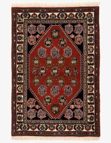 3' 5 x 5' Hand Knotted Kashkuli Persian Wool Rug