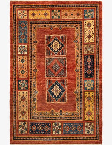 3' 7 x 5' 5 Kashkuli Wool Rug