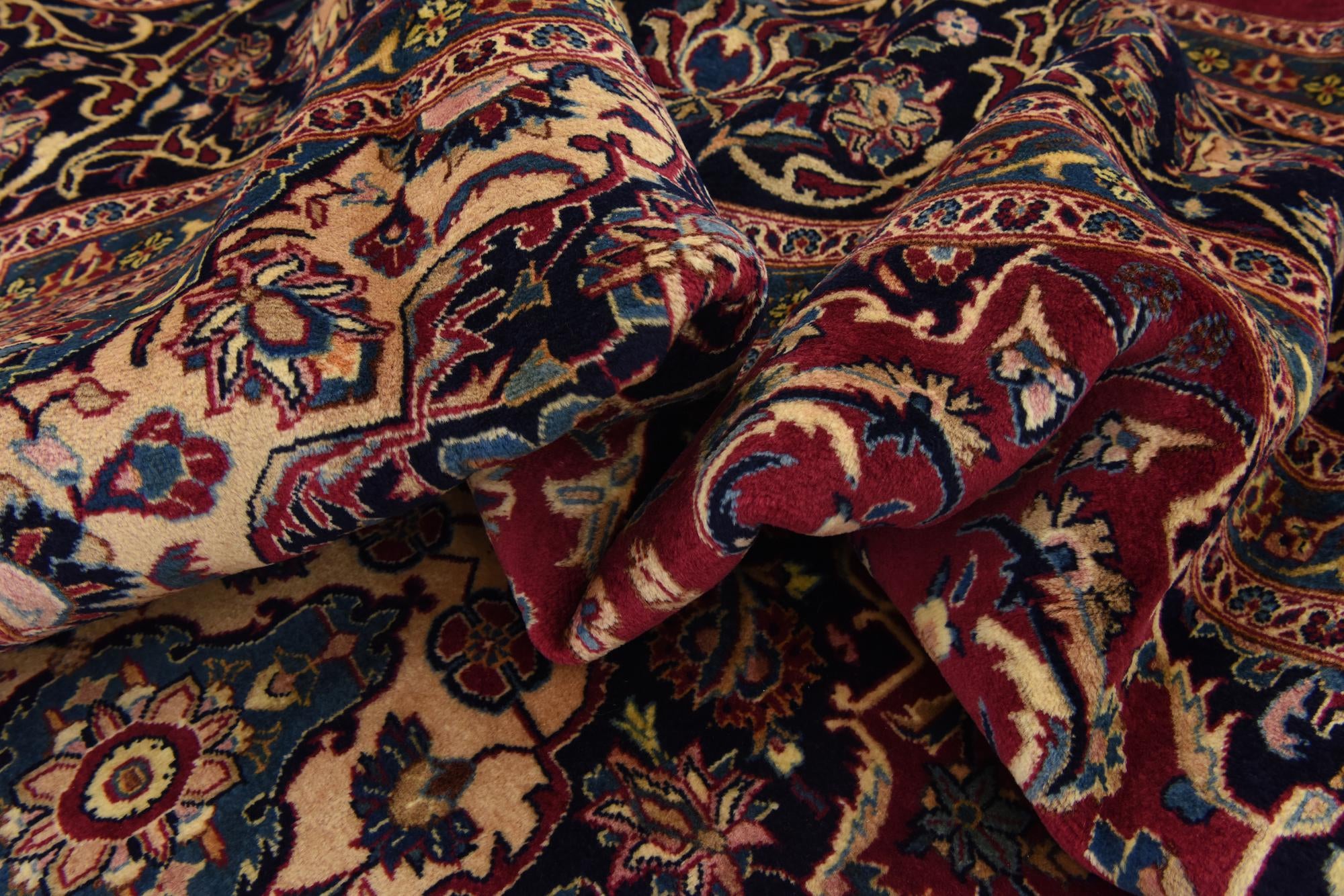 9' 8 x 12' 7 Hand Knotted Kashmar Persian Wool Rug
