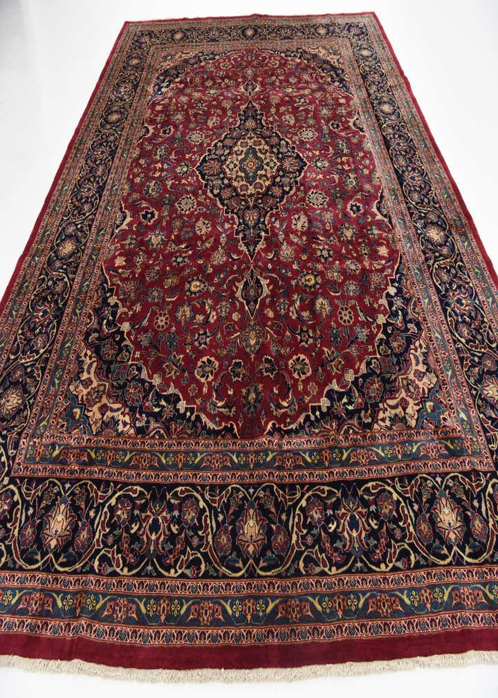 9' 8 x 12' 7 Hand Knotted Kashmar Persian Wool Rug