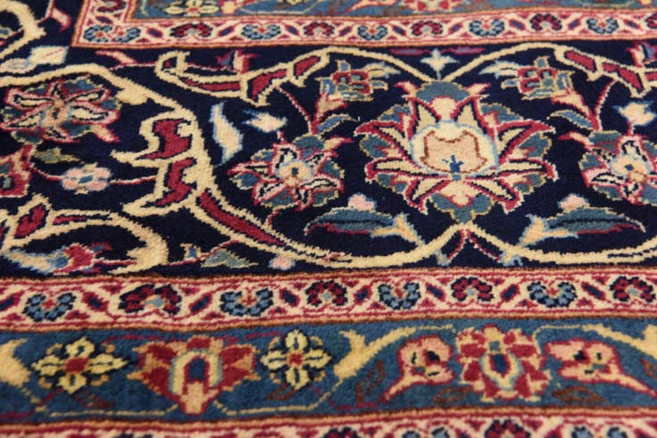 Detail image of 9' 8 x 12' 7 Hand Knotted Kashmar Persian Wool Rug