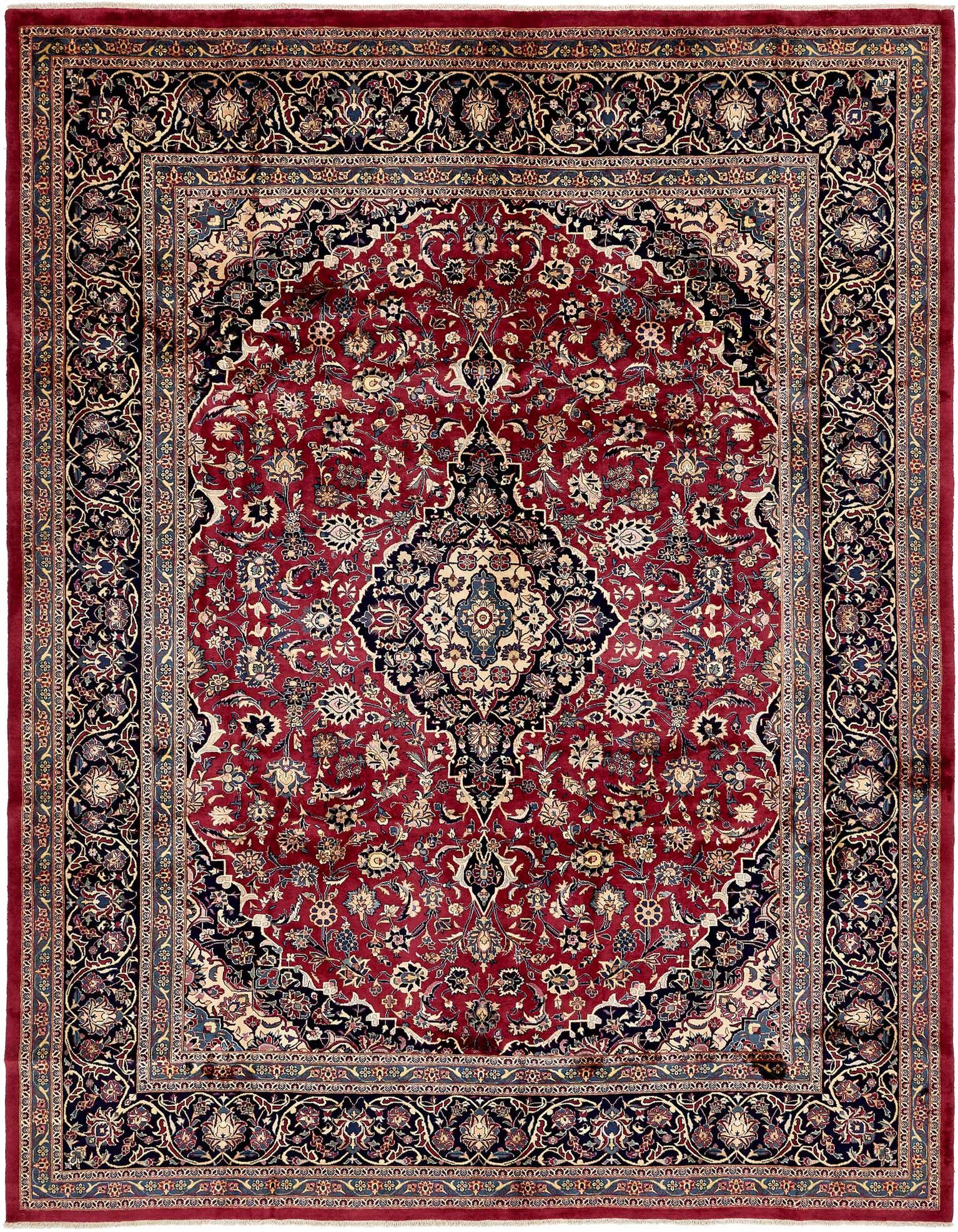 9' 8 x 12' 7 Hand Knotted Kashmar Persian Wool Rug