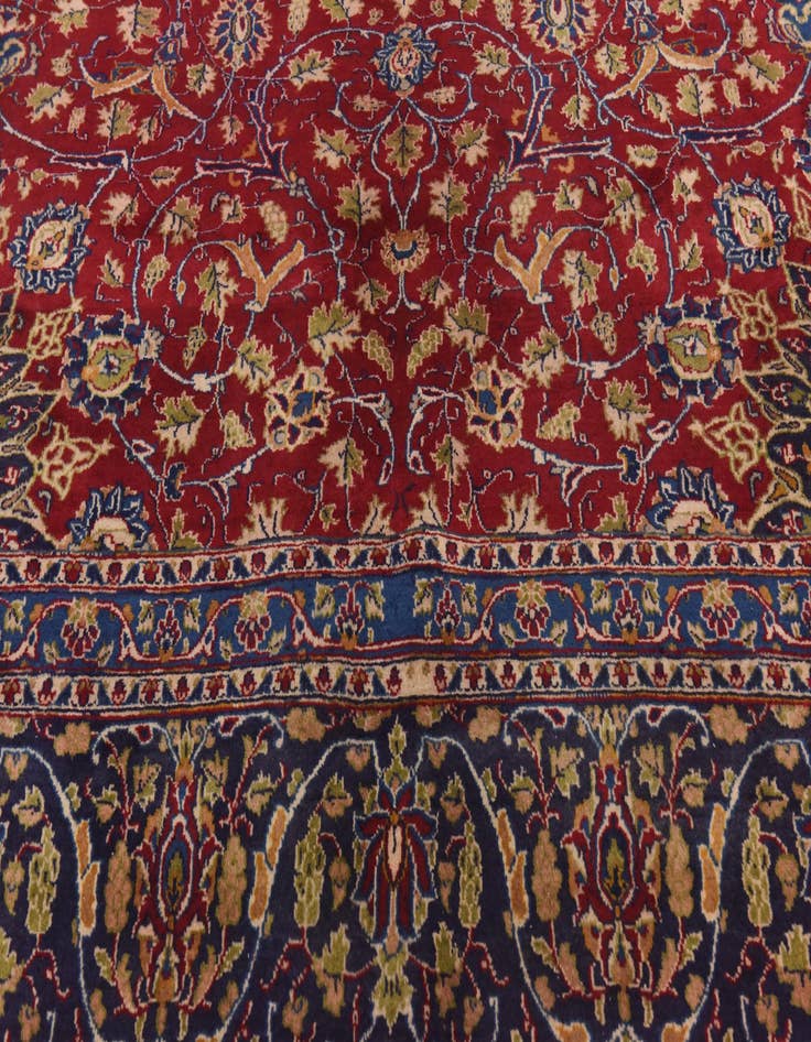 Detail image of 9' 7 x 13' Hand Knotted Kashmar Persian Wool Rug