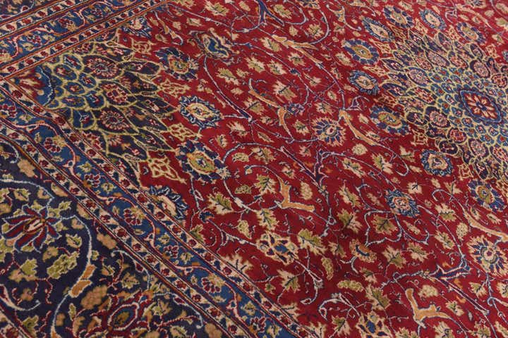 9' 7 x 13' Hand Knotted Kashmar Persian Wool Rug