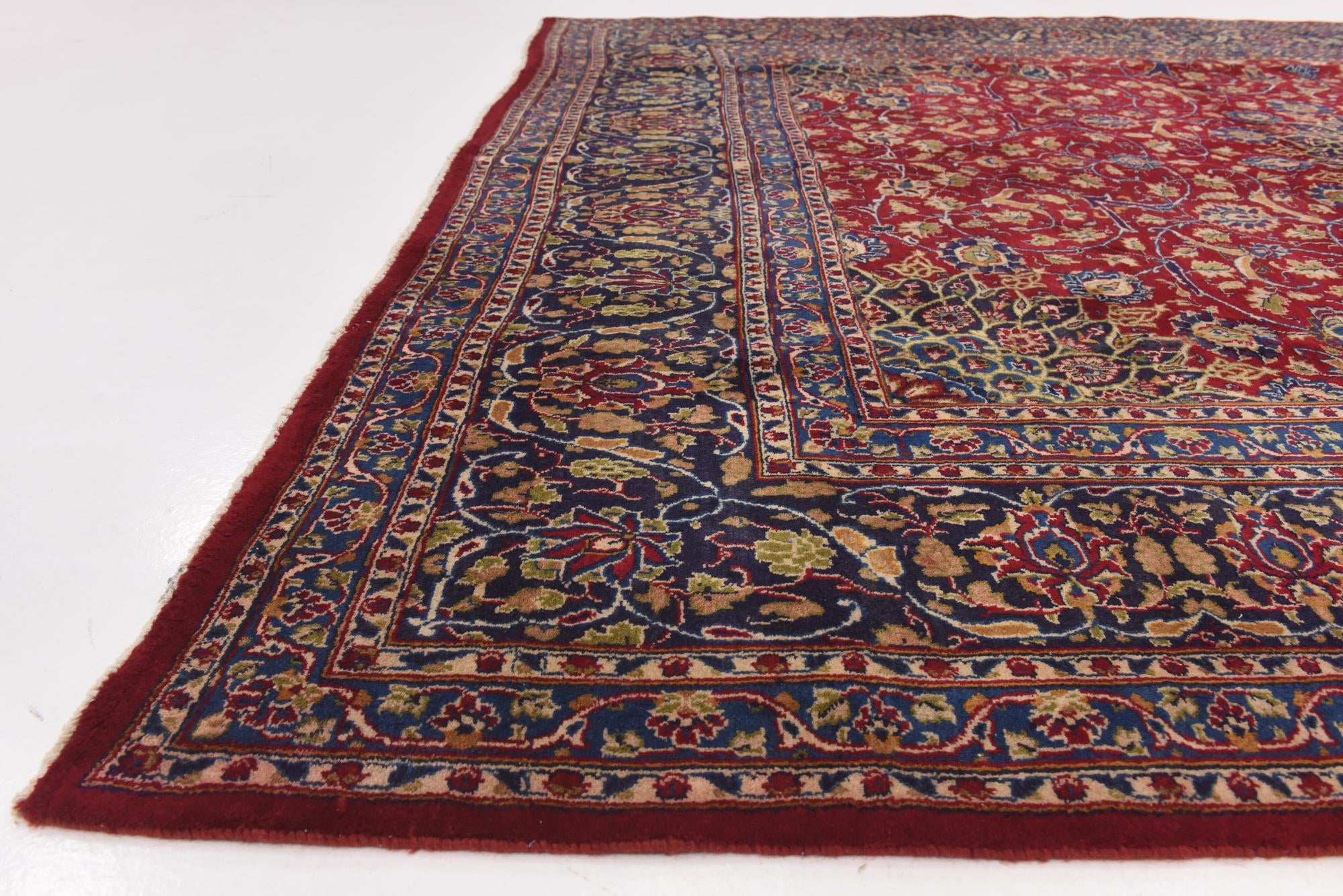 9' 7 x 13' Hand Knotted Kashmar Persian Wool Rug