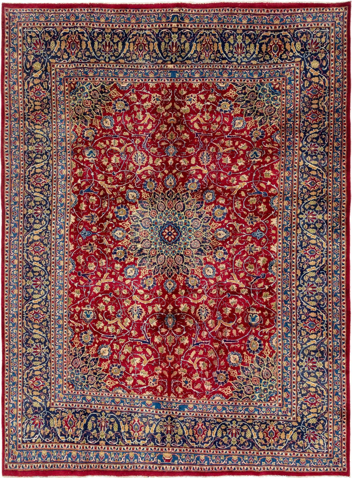 9' 7 x 13' Hand Knotted Kashmar Persian Wool Rug
