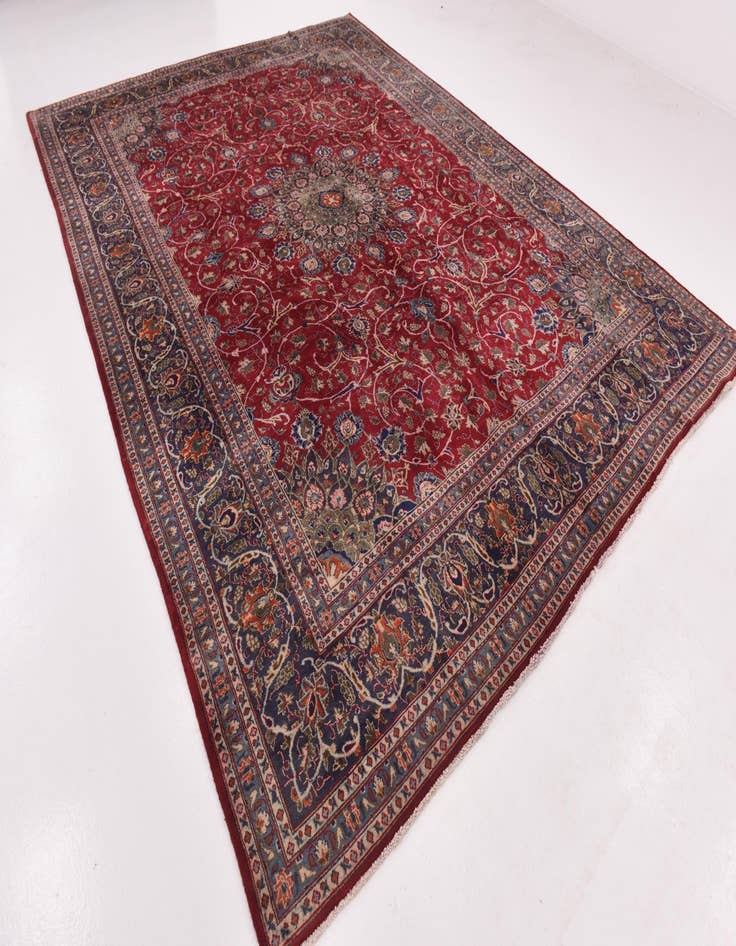 Detail image of 9' 7 x 12' 6 Hand Knotted Kashmar Persian Wool Rug