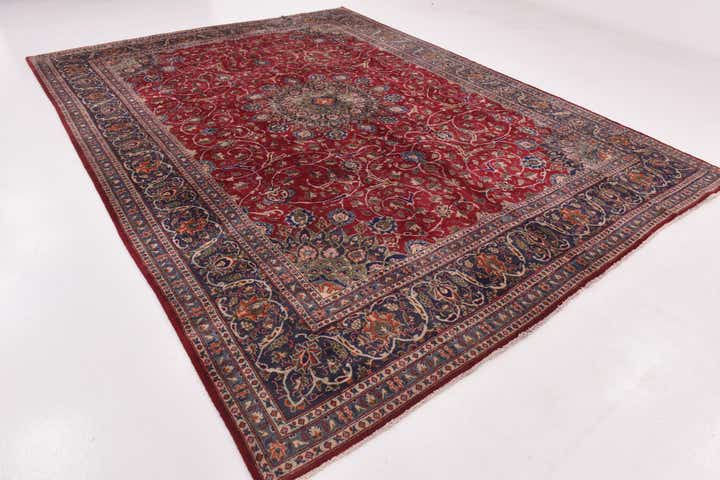 9' 7 x 12' 6 Hand Knotted Kashmar Persian Wool Rug