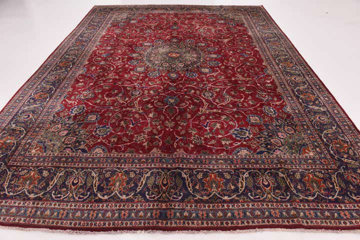 9' 7 x 12' 6 Hand Knotted Kashmar Persian Wool Rug