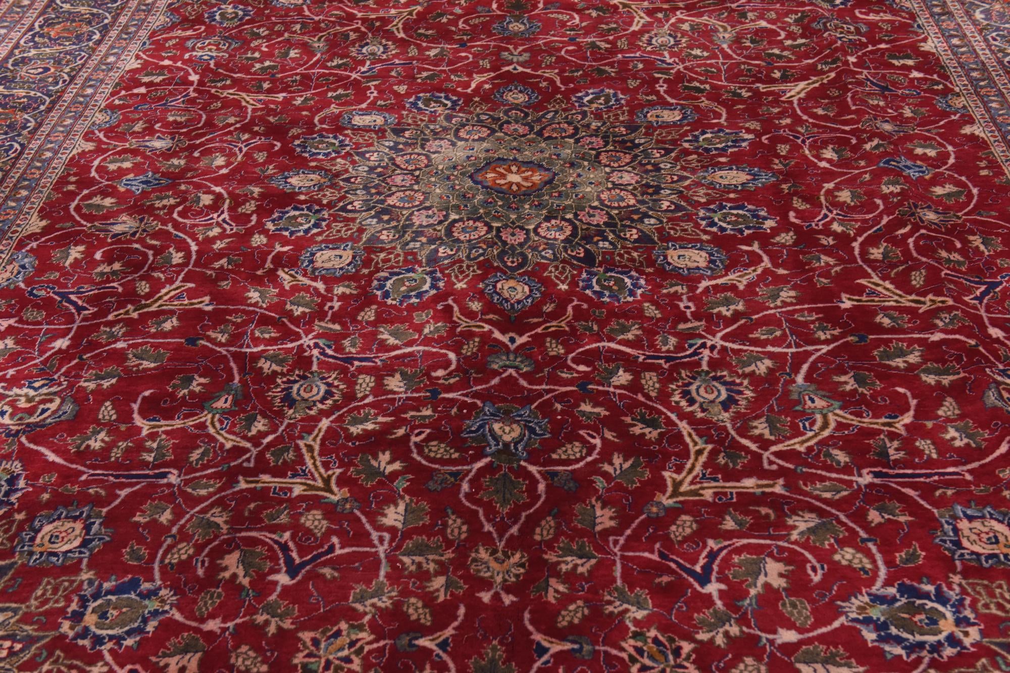 9' 7 x 12' 6 Hand Knotted Kashmar Persian Wool Rug