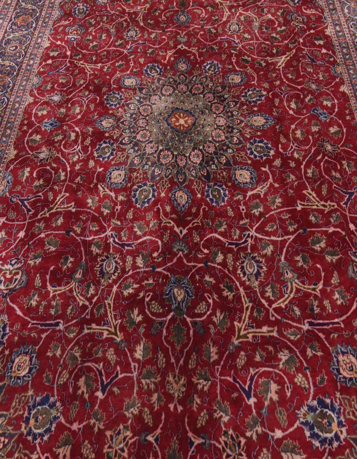 Detail image of 9' 7 x 12' 6 Hand Knotted Kashmar Persian Wool Rug